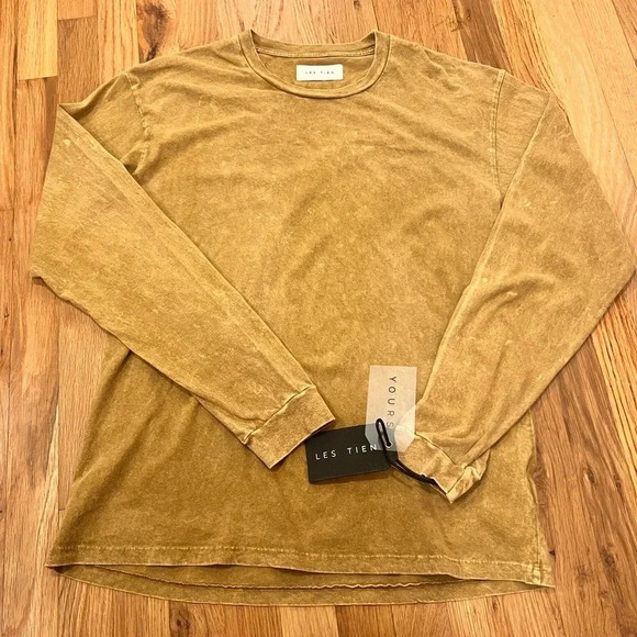 LES TIENGarment-Dyed Cotton T-shirtSize LargeCopper